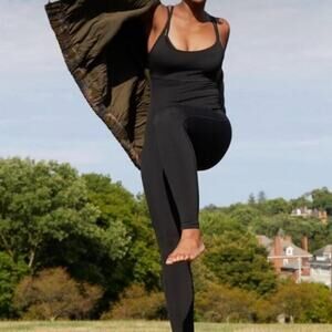 Offline By Aerie Black Real Me Criss Cross Workout Balletcore Jumpsuit Size M